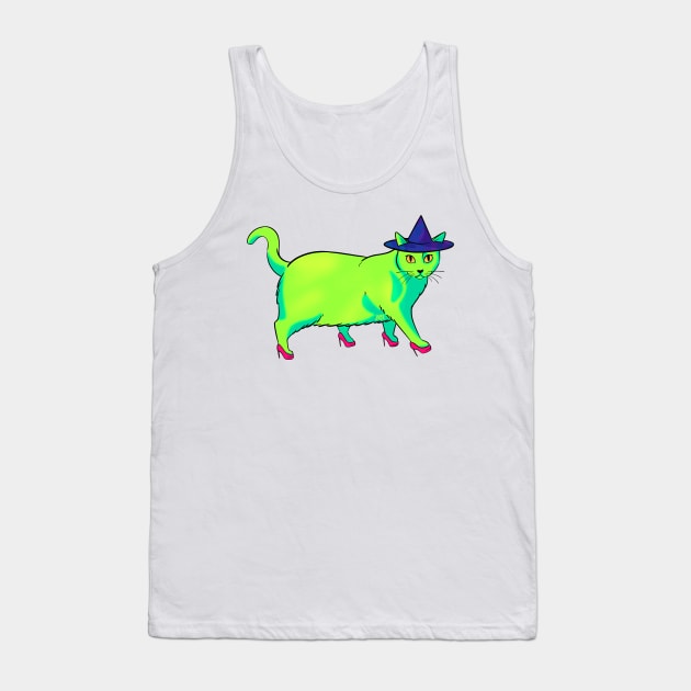 Witch Cat Tank Top by jastinamor